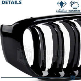 REJILLAS Delanteras para BMW Serie 3 GT F34, Doble Pasillo | Negro Brillante Tuning M