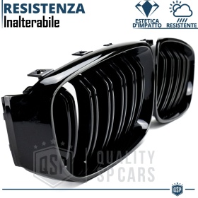 REJILLAS Delanteras para BMW Serie 3 GT F34, Doble Pasillo | Negro Brillante Tuning M