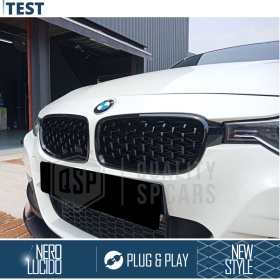 Front GRILLE for BMW 3 Series (F30 F31), Diamond 3d Design | Glossy Black Grill Tuning M