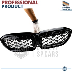 REJILLA Delanteras para BMW Serie 3 G20 G21 (19-22), Estilo Diamante 3D | Negro Brillante Tuning M