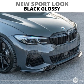 REJILLA Delanteras para BMW Serie 3 G20 G21 (19-22), Doble Pasillo | Negro Brillante Tuning M