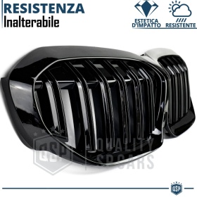 REJILLA Delanteras para BMW Serie 3 G20 G21 (19-22), Doble Pasillo | Negro Brillante Tuning M