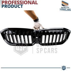 REJILLA Delanteras para BMW Serie 3 G20 G21 (desde 2022), Doble Pasillo | Negro Brillante Tuning M