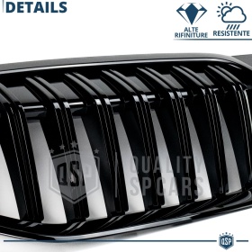 REJILLA Delanteras para BMW Serie 3 G20 G21 (desde 2022), Doble Pasillo | Negro Brillante Tuning M