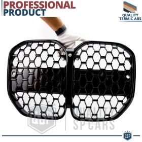 REJILLA Delanteras para BMW Serie 4 (G22, G23) Estilo Diamante 3D | Negro Brillante Tuning M