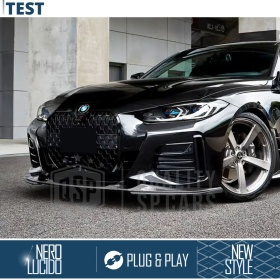 REJILLA Delanteras para BMW Serie 4 (G22, G23) Estilo Diamante 3D | Negro Brillante Tuning M