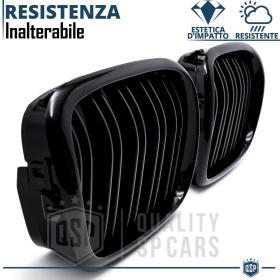 GRIGLIE Doppio Rene per BMW Serie 5 E39, Mascherine Anteriori Nero Lucido | Calandre Tuning M5