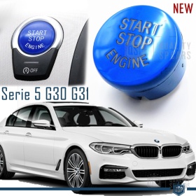 LLAVE BOTÓN DE ENCENDIDO DEL MOTOR AZUL "START STOP ENGINE" EN ABS PARA BMW SERIE 5 ( G30 G31 ) con Bóton OFF, ANTICHUADO NO HUELLAS