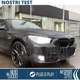 REJILLAS Delanteras para BMW Serie 5 GT F07, Doble Pasillo | Negro Brillante Tuning M
