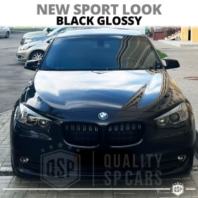 REJILLAS Delanteras para BMW Serie 5 GT F07, Doble Pasillo | Negro Brillante Tuning M