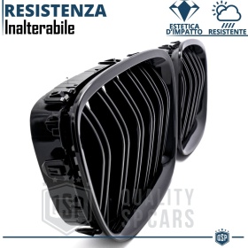 REJILLAS Delanteras para BMW Serie 5 GT F07, Doble Pasillo | Negro Brillante Tuning M