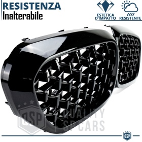 REJILLAS Delanteras para BMW Serie 5 G30 G31 (17-20), Estilo Diamante 3D | Negro Brillante Tuning M