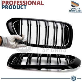 REJILLAS Delanteras para BMW Serie 6 GT (G32) 17-20, Doble Pasillo | Negro Brillante Tuning M
