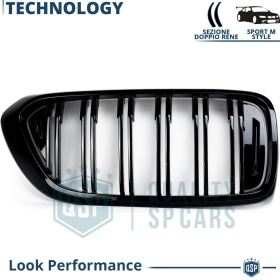 REJILLAS Delanteras para BMW Serie 6 GT (G32) 17-20, Doble Pasillo | Negro Brillante Tuning M