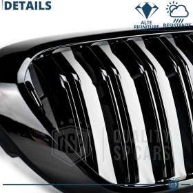 REJILLAS Delanteras para BMW Serie 6 GT (G32) 17-20, Doble Pasillo | Negro Brillante Tuning M