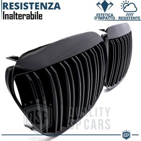 REJILLAS Delanteras para BMW Serie 6 (E63 E64), Doble Pasillo | Negro Brillante Tuning M