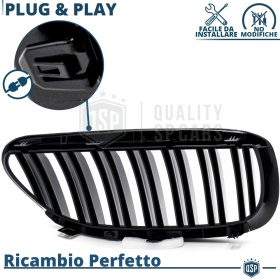 REJILLAS Delanteras para BMW Serie 6 (E63 E64), Doble Pasillo | Negro Brillante Tuning M