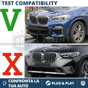 GRIGLIE Anteriori per BMW X3 G01 (17-21), Mascherine Nero Lucido Diamond | Calandre Tuning M3