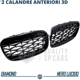 GRIGLIE Anteriori per BMW X3 G01 (17-21), Mascherine Nero Lucido Diamond | Calandre Tuning M3