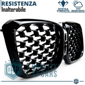REJILLA Delanteras para BMW X3 G01 (desde 2021), Estilo Diamante 3D | Negro Brillante Tuning M