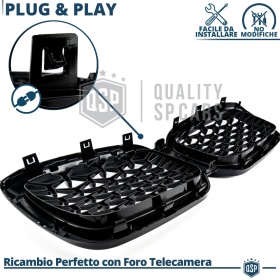 REJILLA Delanteras para BMW X3 G01 (desde 2021), Estilo Diamante 3D | Negro Brillante Tuning M