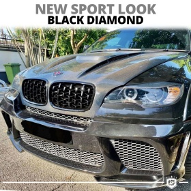 Front GRILLE for BMW X5 (E70), Diamond 3d Design | Glossy Black Grill Tuning M