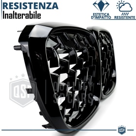 Front GRILLE for BMW X5 (E70), Diamond 3d Design | Glossy Black Grill Tuning M