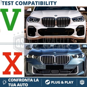 REJILLA Delanteras para BMW X5 G05 (18-22), Estilo Diamante 3D | Negro Brillante Tuning M