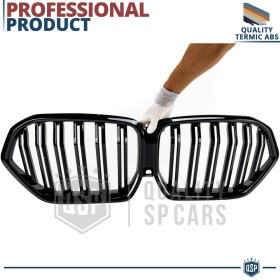 REJILLA Delanteras para BMW X6 G06 (19-22), Doble Pasillo | Negro Brillante Tuning M