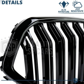 REJILLA Delanteras para BMW X6 G06 (19-22), Doble Pasillo | Negro Brillante Tuning M