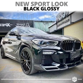 REJILLA Delanteras para BMW X6 G06 (19-22), Doble Pasillo | Negro Brillante Tuning M