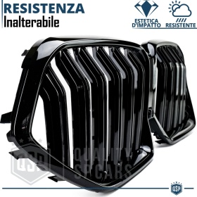 REJILLA Delanteras para BMW X6 G06 (19-22), Doble Pasillo | Negro Brillante Tuning M