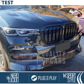 REJILLA Delanteras para BMW X7 G07 (18-22), Doble Pasillo | Negro Brillante Tuning M