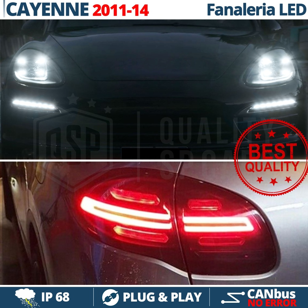 FAROS LED Para Porsche Cayenne 2 (958) 10-14 DELANTEROS + TRASEROS | Transformación de Luces en Modelo 2018