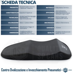 Protectores de Neumáticos Anti Deformación, Carbono Negro | Originales KUBERTH X Hypercar HECHO EN ITALIA