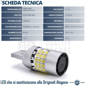 1 Bombilla LED T20 W21W, SIN ERRORES Super CANbus | Luz Blanca Potente 3.600LM | Plug & Play