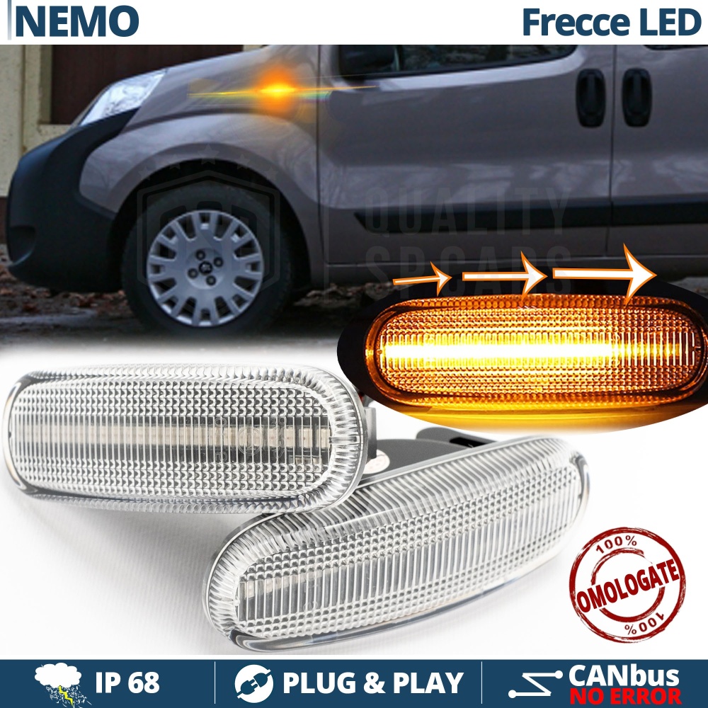 X2 Intermitentes LED para Citroen Nemo Secuenciales Homologados, CANBUS No Error X2 Intermitentes LED para Citroen Nemo Secuenciales Homologados, CANBUS No Error