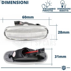 X2 Intermitentes LED para Citroen Nemo Secuenciales Homologados, CANBUS No Error