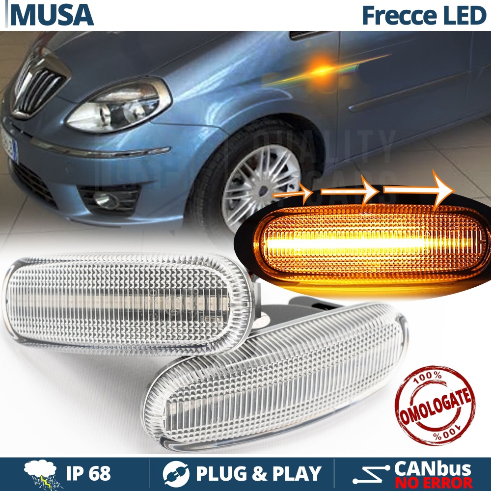 X2 Intermitentes LED para Lancia Musa Secuenciales Homologados, CANBUS No Error X2 Intermitentes LED para Lancia Musa Secuenciales Homologados, CANBUS No Error