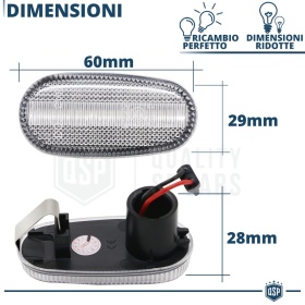 X2 Intermitentes LED para Fiat Bravo  Secuenciales Homologados, CANBUS No Error