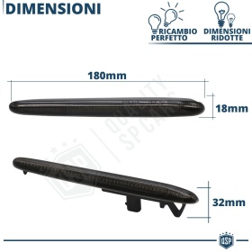 X2 Intermitentes LED para Alfa Romeo Giulietta Secuenciales Homologados, Lente Negra, CANBUS No Error