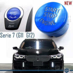 LLAVE BOTÓN DE ENCENDIDO DEL MOTOR AZUL "START STOP ENGINE" EN ABS PARA BMW SERIE 7 ( G11 G12 ) con Bóton OFF, ANTICHUADO NO HUELLAS