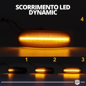 X2 Intermitentes LED para Citroen Nemo Secuenciales Homologados, Lente Negra, CANBUS No Error