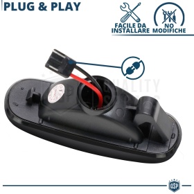 X2 Intermitentes LED para Citroen Nemo Secuenciales Homologados, Lente Negra, CANBUS No Error