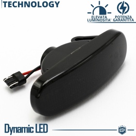 X2 Intermitentes LED para Citroen Nemo Secuenciales Homologados, Lente Negra, CANBUS No Error