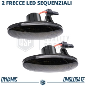 X2 Intermitentes LED para Smart Forfour 453 Secuenciales Homologados, Lente Negra, CANBUS No Error