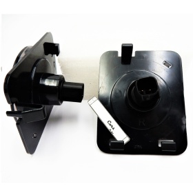 2 Intemitentes LED para JEEP WRANGLER JK 2007- CANBUS Sin Errores Estructura en ABS Negra + Lente Negra