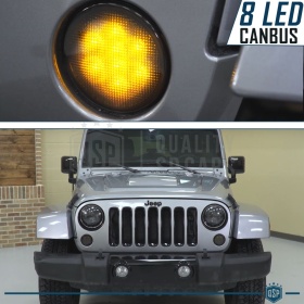 2 Intemitentes LED Delanteras Para JEEP WRANGLER JK Negras