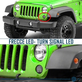 2 Intemitentes LED Delanteras Para JEEP WRANGLER JK Negras
