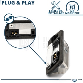 2 Plafones LED Matrícula para BMW Serie 3 (E36) 90-00 | Canbus, Plug & Play | 18 LED 6.500K Blanco Frío